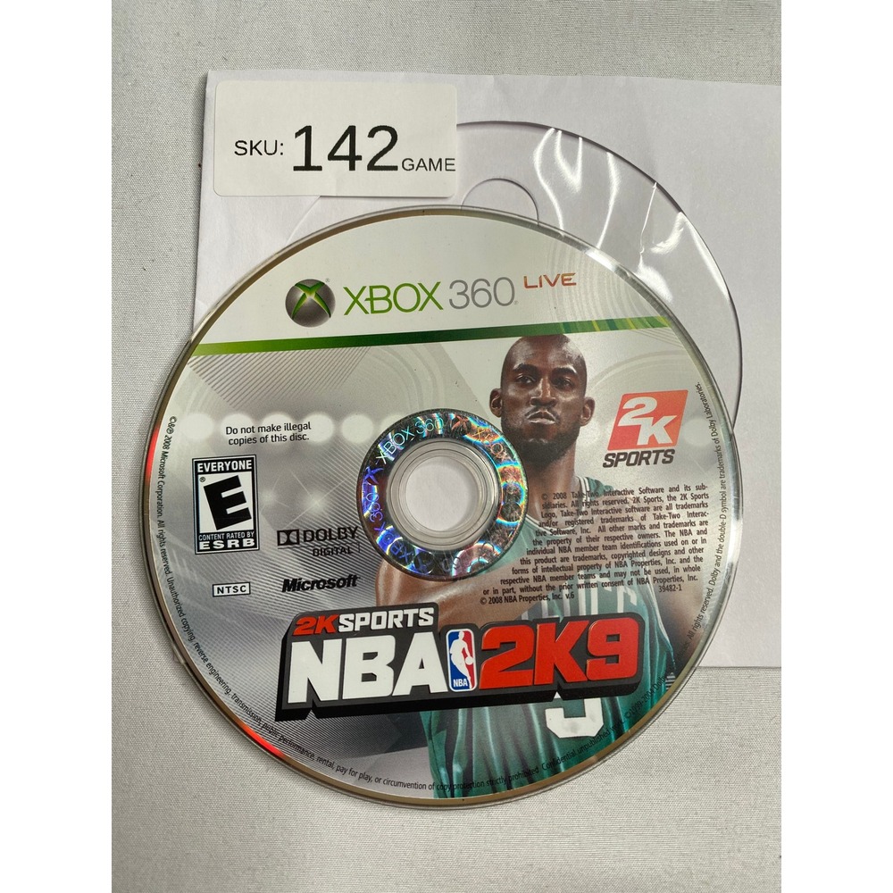 NBA 2K9 Xbox 360 Microsoft 2K Sports Basketball Video Game